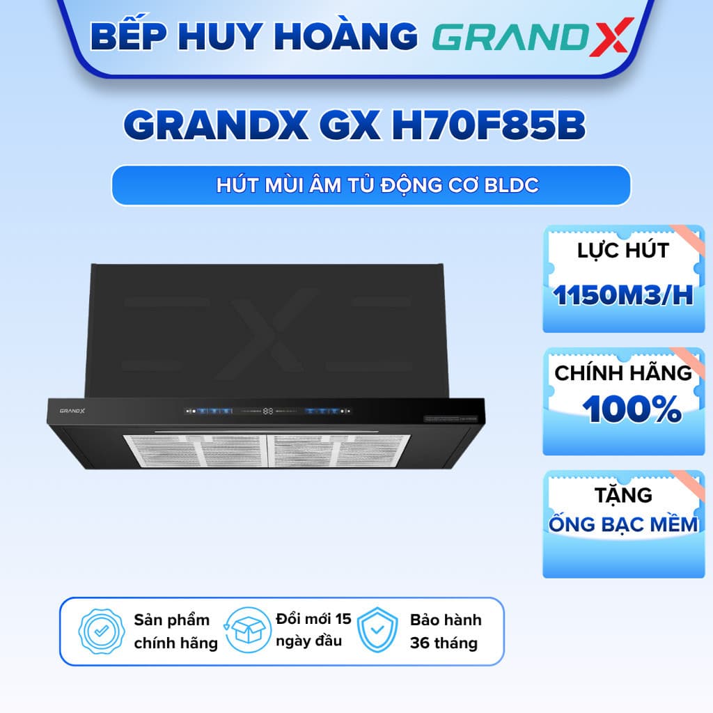 Máy Hút Mùi GRANDX GX H70F85B / GX H70F85G  | HÀNG CHÍNH HÃNG