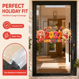 MNTT 2027 Decal Dán Tĩnh Chống Thấm Nước Lễ Hội Không Khí Trang Trí Cửa Sổ 6