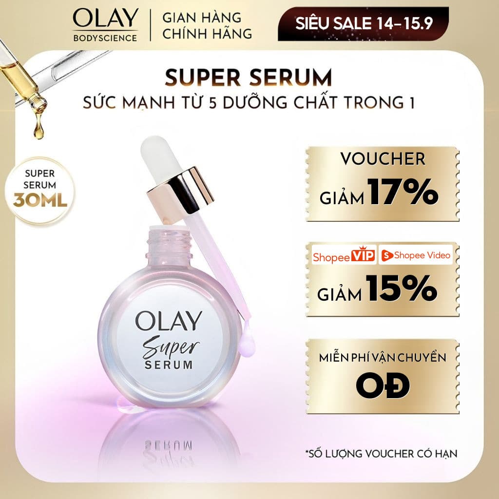 [KOL] [HỎA TỐC 2-4H] Super Serum OLAY 5 Dưỡng Chất Trong 1 Chai 30ml