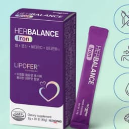 HerBalance Iron (Hộp 20 gói) Hỗ trợ bổ sung sắt, Vitamin C, Vitamin B12,  < 5