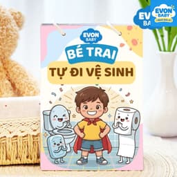 Thẻ Flash EVON BABY dạy bé tập nói - BÉ TRAI TỰ ĐI VỆ SINH 1