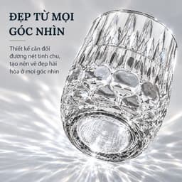 Bộ 6 Ly Thủy Tinh GOCHY HOME 300ml Vân Ong Dập Nổi 3D, Cốc Uống Nước Soda-Lime Không Chì, Dày Dặn Sang Trọng -Màu Trắng 5