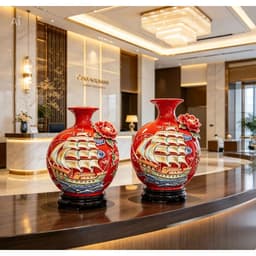 [TẶNG ĐẾ VÀ HỘP QUÀ] Bình Hút Lộc TBXG đắp nổi RỒNG VIỆT, Bình tài lộc Bát Tràng cho mệnh hỏa, thổ 2