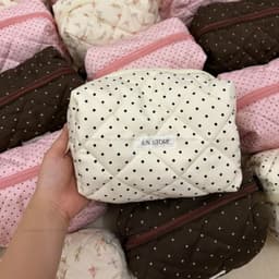 Pouch Nhiều Ngăn Chần Bông Size Lớn Túi Trang Điểm Có Ngăn Cọ Riêng Đựng Mỹ Phẩm Du Lịch Xinh T51 4