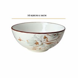 Set Bát Đĩa Gốm Sứ Họa Tiết Hoa Mộc Hương Tặng Kèm 2M Khăn xơ mướp và 5 đôi đĩa sợi thủy tinh 7