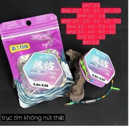 Trục Câu Đài Không Nút Thắt QIANLILAI Dây Trục Tím Buộc Sẵn Tàng Hình Cao Cấp, Tải Cá Tốt, Đủ Size  2