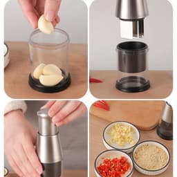 Dụng Cụ Băm Tỏi Ớt Gừng Bằng Inox 304 Tiện Dụng Cho Nhà Bếp VOICON-[PM66] Kích Thước 16x6x6 cm Trọng Lượng 140g 3