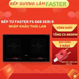 Bếp từ đôi Faster FS 668 serial 9 | Nhập khẩu Thailand  Bảo hành 3 năm|Sôi liu riu tiện lợi 1