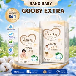 (LINK TRỢ GIÁ CHÍNH HÃNG) COMBO 2 BỊCH Tã/bỉm quần dán GOOBY EXTRA  chống tràn hiệu quả đủ size cho bé 1