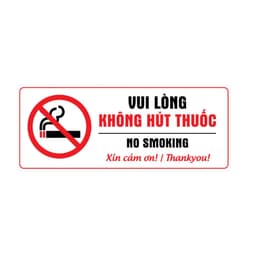 [Hỏa Tốc] Decal Dán "Vui Lòng Không Hút Thuốc - No Smoking" Chống Thấm Nước, Bền Đẹp 9