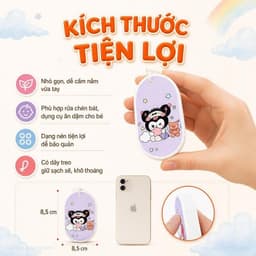 Mút Rửa Chén Bát Ăn Dặm Dạng Nén Hogokids Chất Liệu Bột Gỗ Tự Nhiên 6