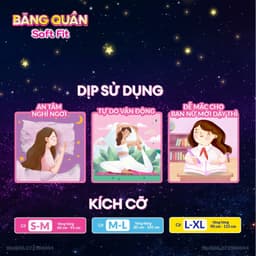 Băng Vệ Sinh Nữ Dạng Quần Diana Soft Fit Size SM/ L-XL/ML 12 + 4 miếng - Siêu Mỏng 0.3cm 2