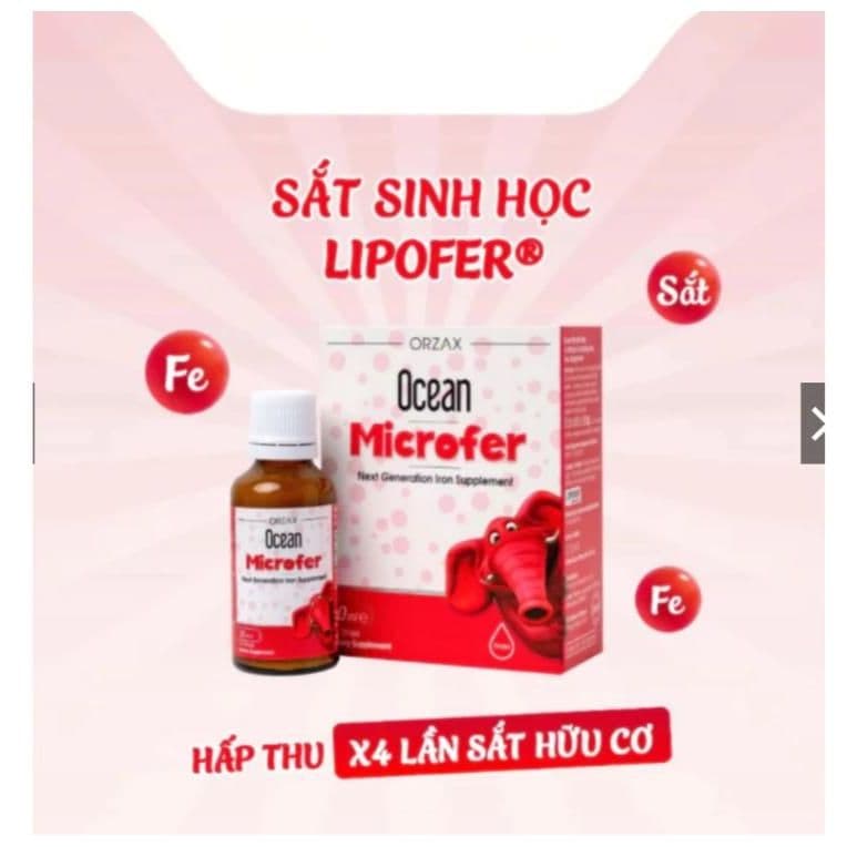 Ocean Microfer (30ml) Sắt hữu cơ nhỏ giọt,bổ sung sắt và cải thiện thiếu máu do thiếu sắt,i> BUNBUN SHOP