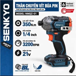 1 Máy chuyên vít có búa SENKYO NMQZ-O1, Lực Siết 350Nm, Tốc độ 3200v/p, 2 cấp chỉnh tốc 1