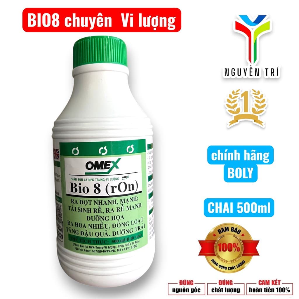 OMEX BIO 8 chai 500ml BOLY - NĂNG LƯỢNG NĂNG SUẤT ĐẾN TỪ ANH QUỐC