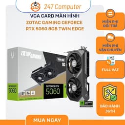 [NEW FULL VAT] VGA CARD MÀN HÌNH ZOTAC GAMING GeForce RTX 5060 8GB Twin Edge - CHÍNH HÃNG BẢO HÀNH 3 NĂM 1