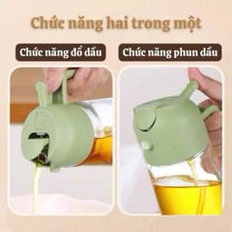 Bình xịt dầu ăn  Bình thủy tinh xịt dầu ăn phun sương có thể phun hoặc rót 9