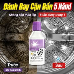 Nước Tẩy Rửa Máy Giặt / Bột Tẩy Cặn Và Khử Mùi Lồng Giặt 3 Trong 1 / Nhẹ Nhàng Với Máy / Không Cần Tháo Rời Hoặc Xả Lại 5