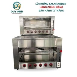 Lò nướng Salamander 4-6-8-10 họng inox 304 chạy gas, hoàn hảo cho nướng hải sản, thịt, sườn. Bảo hành 18 tháng công ty. 5