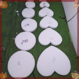 Set 5 Phôi Xốp Cắm Hoa Hình Trái Tim Và Tròn Chuyên Dụng Làm Hoa Sáp, Hoa Lụa 1