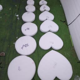 Set 5 Phôi Xốp Cắm Hoa Hình Trái Tim Và Tròn Chuyên Dụng Làm Hoa Sáp, Hoa Lụa 3
