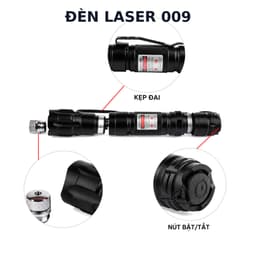 Đèn Laser 303/009 Kèm Pin 18650, Sạc Và Đầu Chiếu Hiệu Ứng, Tùy Chọn 2 Màu 8