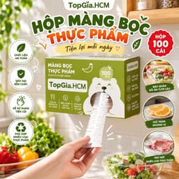 Hộp bọc thực phẩm treo tường TopGia, chất liệu PE an toàn, tiện lợi, có chun co dãn dễ sử dụng. 1