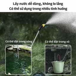 Cần xịt phun thuốc cầm tay loại điện, dụng cụ làm vườn, tưới cây, phun thuốc, dây dài 1-4m, tặng kèm phụ kiện 4