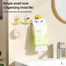 Móc dán tường chịu lực 5kg, miếng siêu dính, móc dán chịu lực loại tốt decor hiện đại hình hoa VOICON-[NHI66] 2