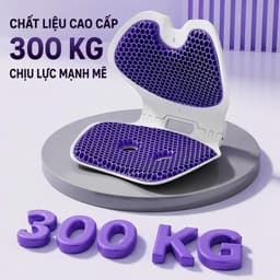 TC  Ghế Ngồi Công Thái Học Gấp Gọn Cao Cấp Đệm TPE Tổ Ong Êm Ái Thoáng Khí Hỗ Trợ Thắt Lưng Giảm Áp Lực Khi Ngồi 7