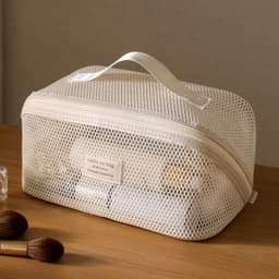 Túi đựng mỹ phẩm gạc vuông cao cấp, Túi đựng đồ trang điểm du lịch di động trong suốt, Dụng cụ sắp xếp chăm sóc da cho du lịch 3
