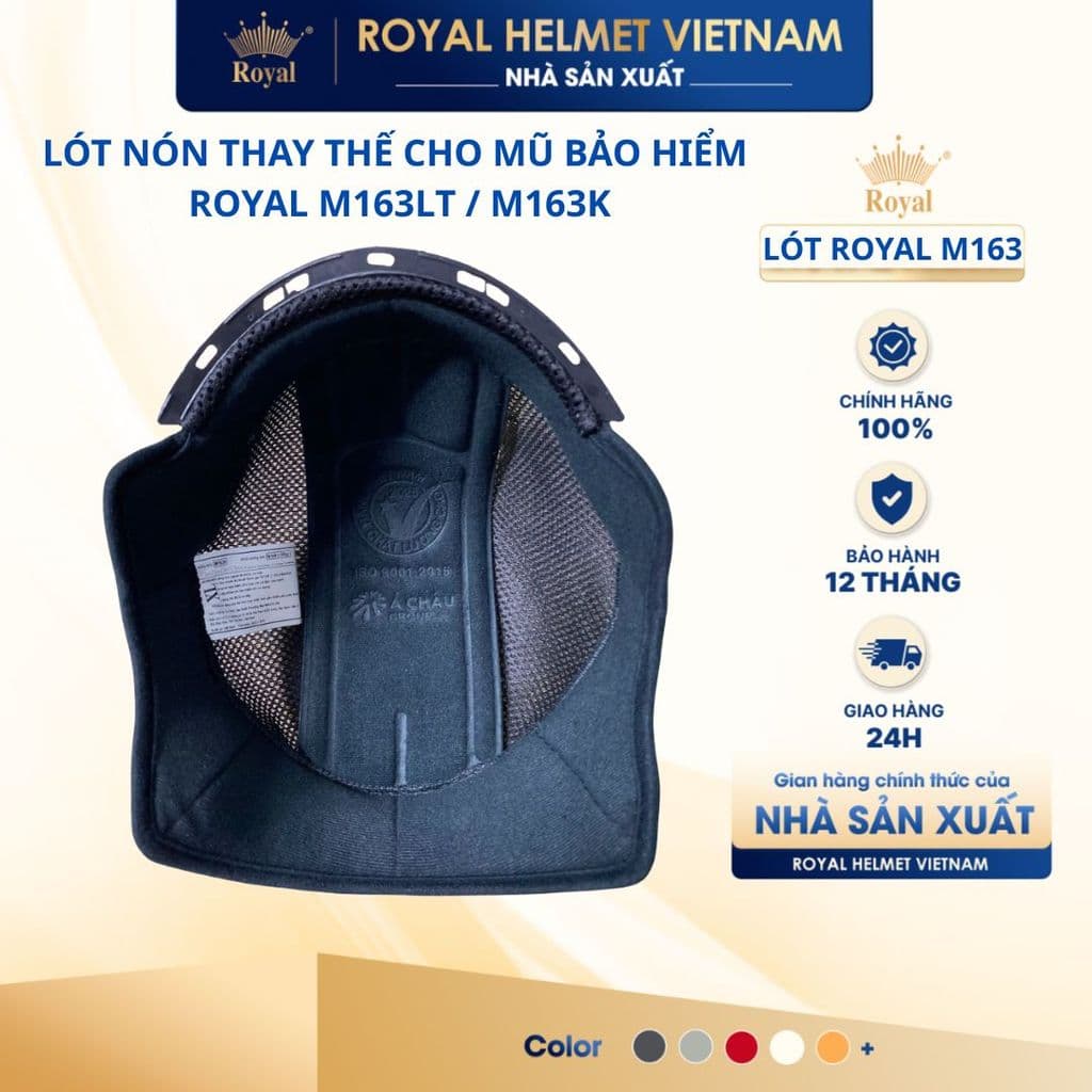 [Phụ Kiện] Lót Nón Royal M163, M163LT, M163K Vải Thoáng Khí, An Toàn, Chính Hãng