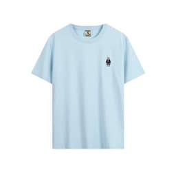 Áo thun nữ cổ tròn cotton 4 chiều mềm mại, đa dạng màu sắc, thoáng mát - hình GẤU XANH bassic 5