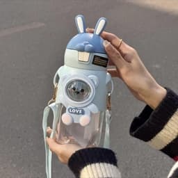 Bình giữ nhiệt INOX 316 500ML bình nước trẻ em siêu dễ thương cute có dây đeo, có quà tặng kèm 7