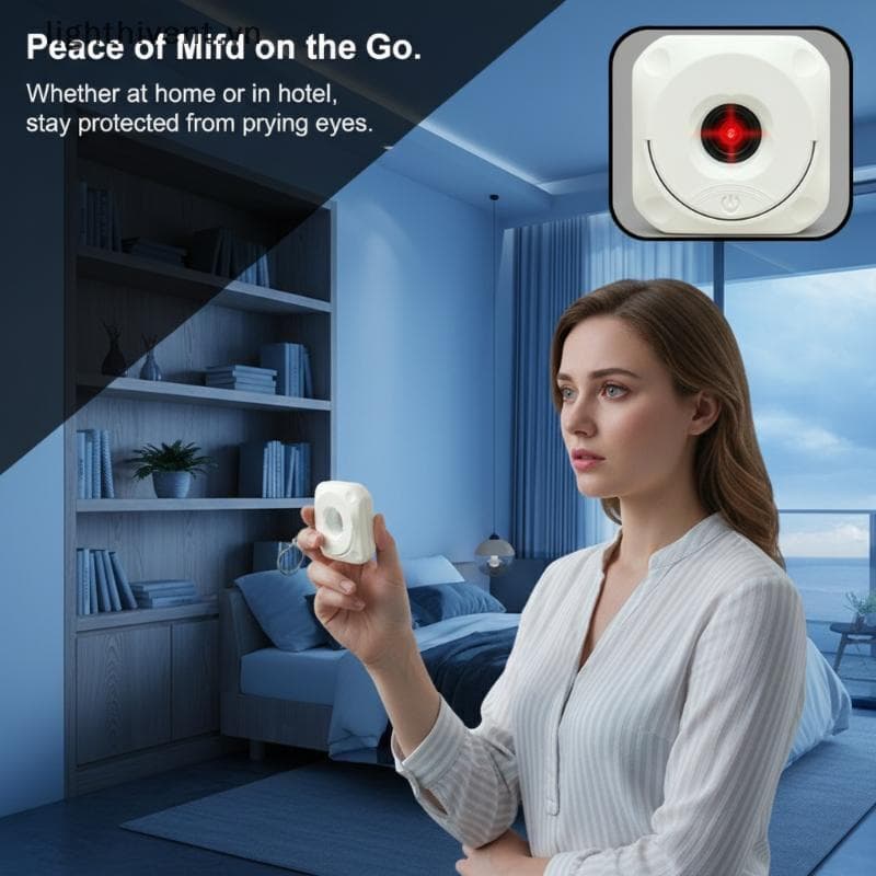 [lighthivent] Máy dò hồng ngoại Camera ẩn Máy quét chống nhìn trộm phản hồi nhanh Di động để thuê chuyến công tác Bảo vệ quyền riêng tư căn hộ (VN)