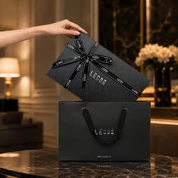 [4-25/9 TẶNG QUÀ TRUNG THU 599K] Hộp Quà Tặng Ví Dây Lưng LECOS LQ4 Đồng Bộ Đóng Hộp Cứng 3
