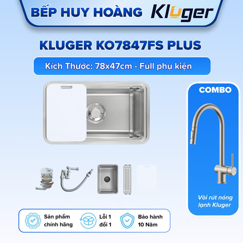 Chậu rửa bát Kluger KO7847FS Plus | Hàng chính hãng