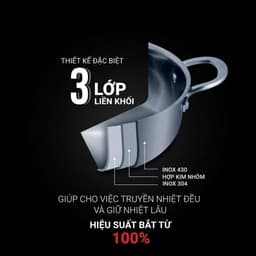 Bộ nồi Inox 304 Nobinox NX800 chính hãng | Nồi liền đáy cao cấp 4