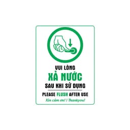 [Hỏa Tốc] Decal Dán Nhắc Nhở "Vui Lòng Xả Nước Sau Khi Sử Dụng - Please Flush After Use" Chống Thấm Nước Tối Ưu 7