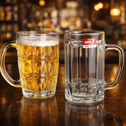 Ly bia, ly trà đá thủy tinh cao cấp có tay cầm dày dặn dung tích lớn 7