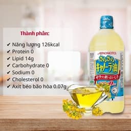 Dầu Ăn Hạt Cải Ajinomoto Sakuko Chai 1000g, Dầu Ăn Thực Vật Hữu Cơ tại shop Unmei Trading 2