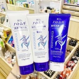 Sữa Rửa Mặt Ý Dĩ Hatomugi Naturie 130g,170g,160ml Nhật Bản - Cleasing & facial washing 5