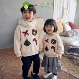 [10-29KG] Áo Nỉ Thu Đông Cho Bé Trai Bé Gái Kimchibaby Vải Nỉ 2 Da Cao Cấp Họa Tiết Noel Giáng Sinh Dày Mịn Ấm AN602 2