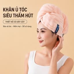 Khăn Quấn Tóc Siêu Thấm Hút Nhanh Khô, Khăn Lau Tóc Thẩm Mỹ Siêu Thấm Bubble 2