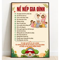Tranh Treo Tường "Nề Nếp Gia Đình" - Có Khung 2