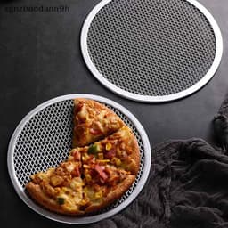 8-13Inch Có Thể Tái Sử Dụng Không Sti Pizza Màn Hình Chảo Liền Mạch Hợp Kim Nhôm Lưới Máy Nướng Dụng Cụ Nhà Bếp Bánh Pancake Tròn Pizza Bánh Ngọt Khay 4