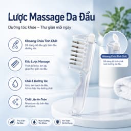 Lược Massage Da Đầu Có Khoang Chứa Tinh Chất HOMEFL - Lược Chải Đầu Kích Thích Mọc Tóc Chăm Sóc Da Đầu 3