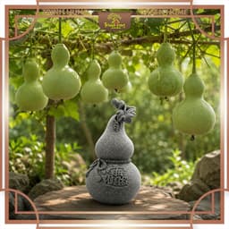Tượng hồ lô may mắn đá sa thạch - Tượng deco, trang trí tiểu cảnh, bán cạn, terrarium 2