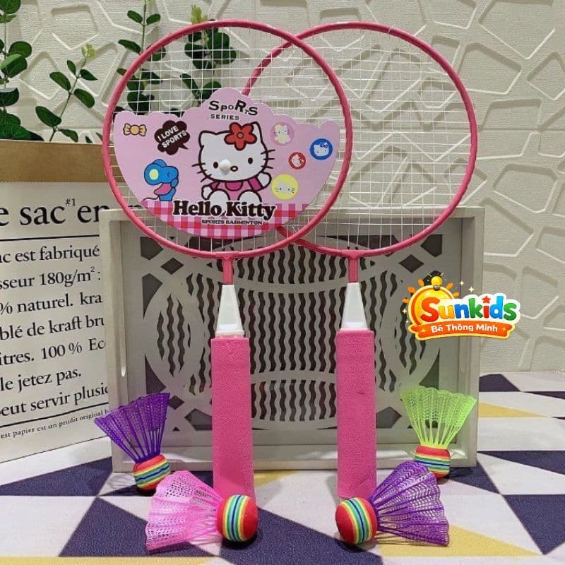 [Tặng kèm 2 cầu] Bộ Vợt Cầu Lông Trẻ Em Cho Bé Chơi Rèn Luyện Sức Khoẻ Và Sự Khéo Léo Sunkids