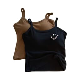 < free size 33 -48kg  > Sét bộ quần dài da cá ống suông + mix áo 2 dây ĐỆM MÚT  trơn frouter-thu99 7